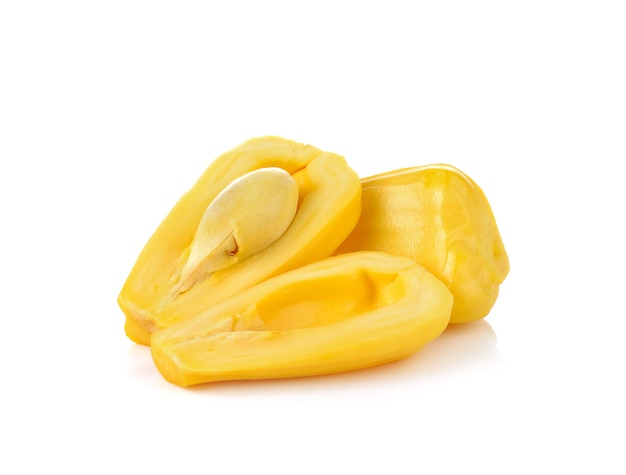 Jackfruit on white background