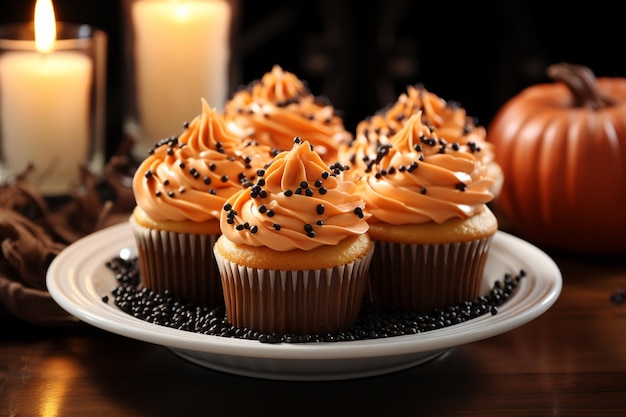 JackOLantern Pumpkin Spice Cupcakes