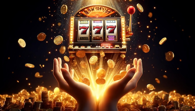 Jackpot Win with Magical Levitating Slot Machine