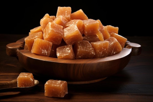 Jaggery pieces with a smooth surface yummy delicious jaggery food image photography