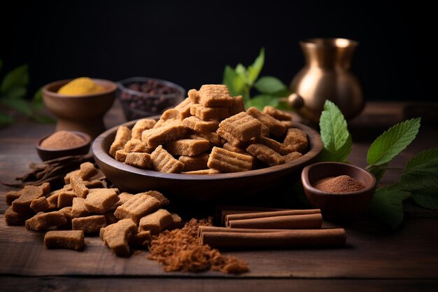 Jaggery Powder Being Used in Herbal Remedies