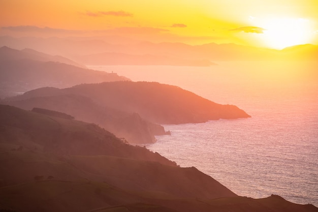 Jaizkibel mountain next to the basque coast and the Atlantic oceanx9xDxA