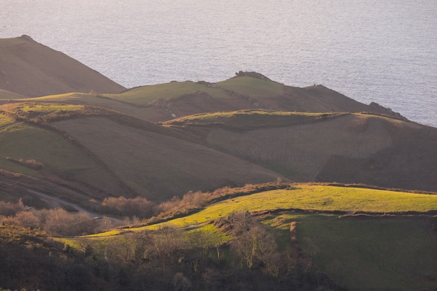 Jaizkibel mountain next to the basque coast, Basque Country.