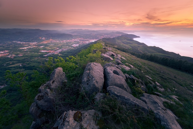 Jaizkibel mountain next to the basque coast, Pais Vasco.