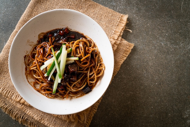 Jajangmyeon or JJajangmyeon is Korean Noodle with Black Sauce - Korean Food Style