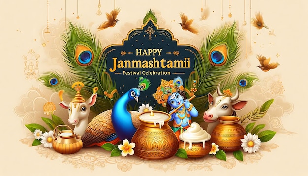 Photo janmashtami festival celebration