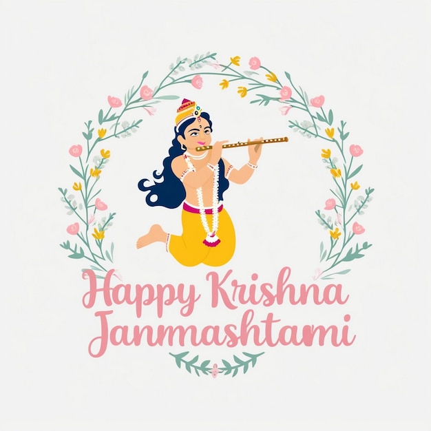 Photo janmashtami greetings poster