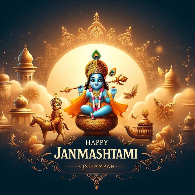 Photo janmashtami a poster that says quot goda quot on it