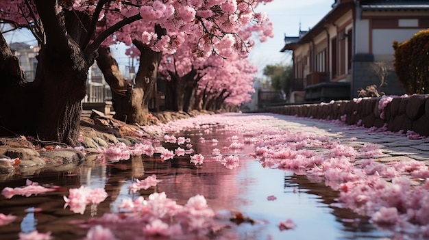 Japan in Sakura season AI Generated