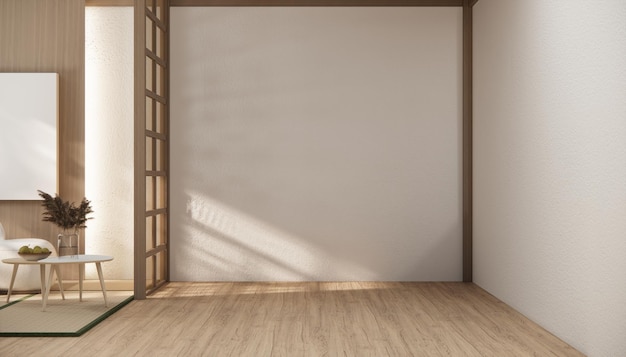 Japan style empty room decorated in white room japan interior