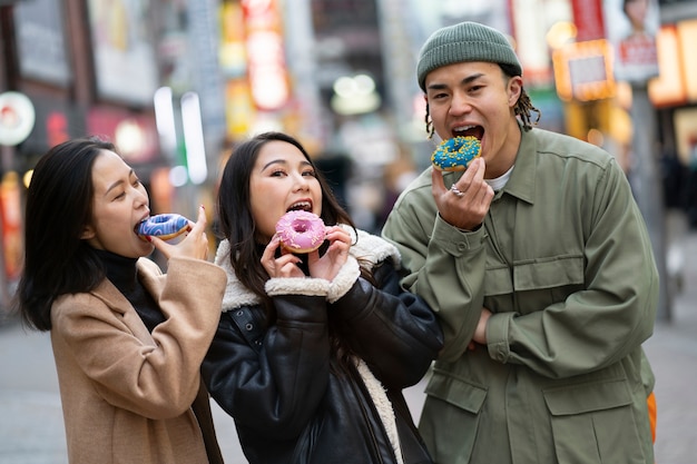 Japan teenager friends having fun