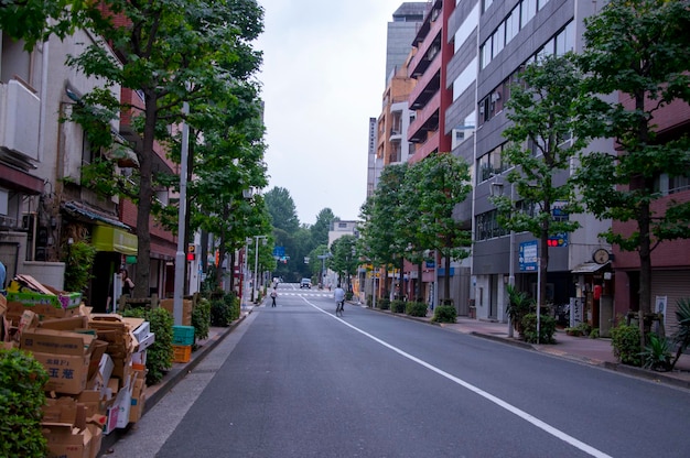 Japan Tokyo Shinjuku early morning street clean and pleasant