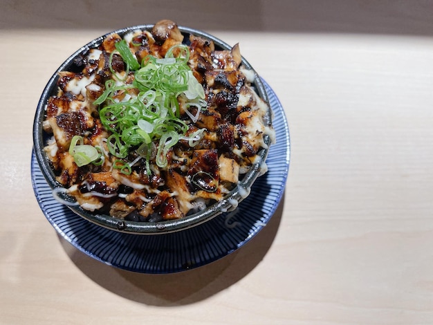 Photo japanese chashu rice