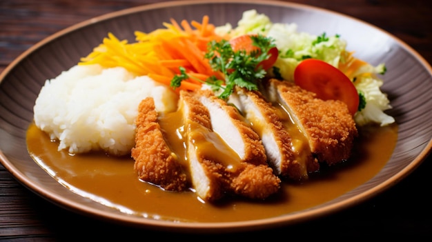 Japanese chicken katsu curry stew