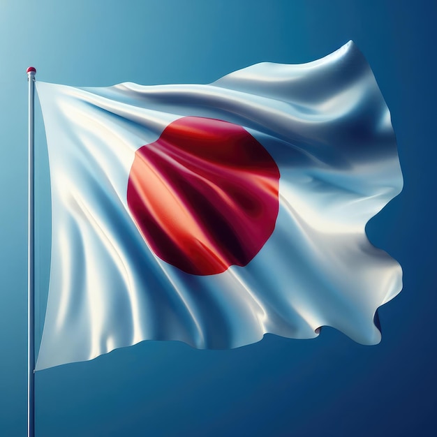 japanese flag in the wind