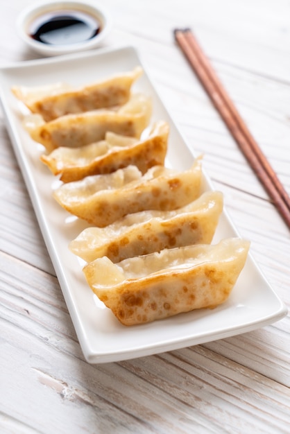 Japanese gyoza or dumplings snack 