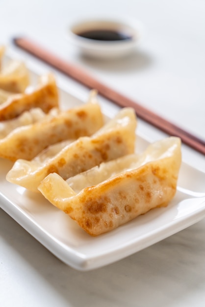 Japanese gyoza or dumplings snack 