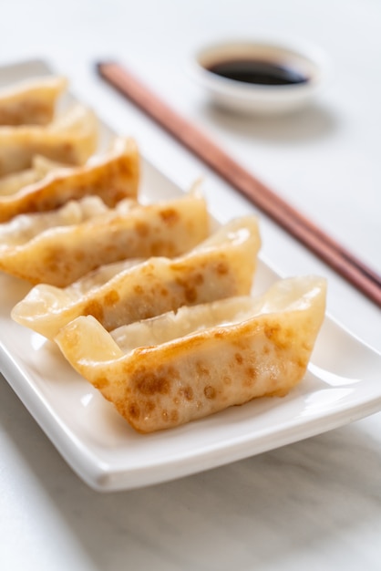 Japanese gyoza or dumplings snack 