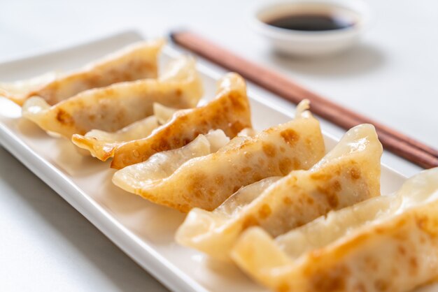 Japanese gyoza or dumplings snack