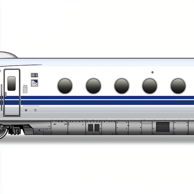 Photo japanese highspeed train side view