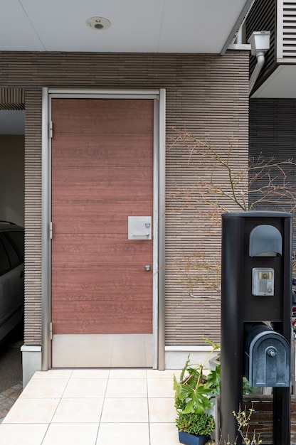 Photo japanese house entrance with tree