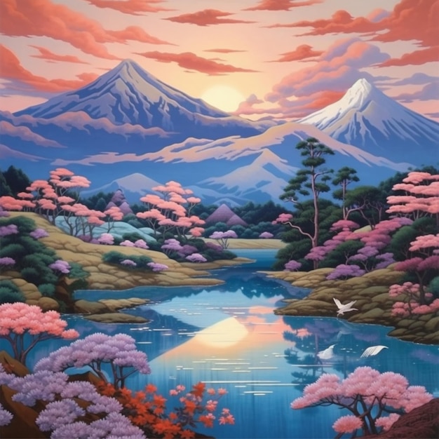 Japanese mountain landscapes 18