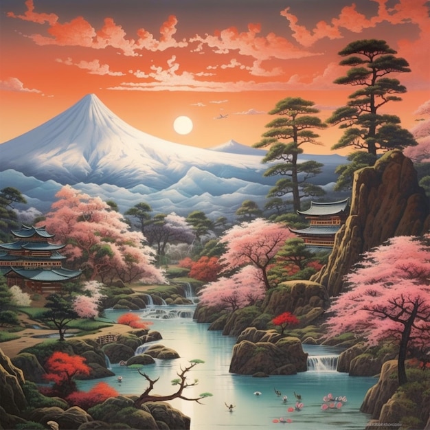 Japanese mountain landscapes 8