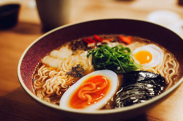 Japanese Ramen Soup Background