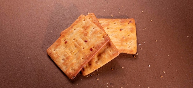 Japanese rice cracker on plate