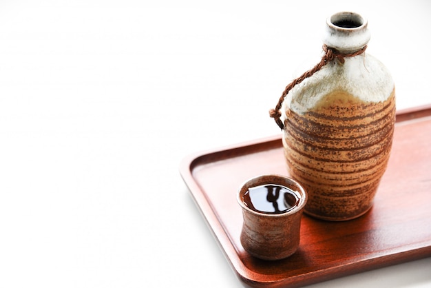 japanese sake oriental drink style on the table