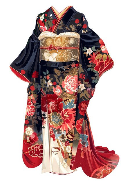 Photo a japanese simon dress traditional clothing isolated