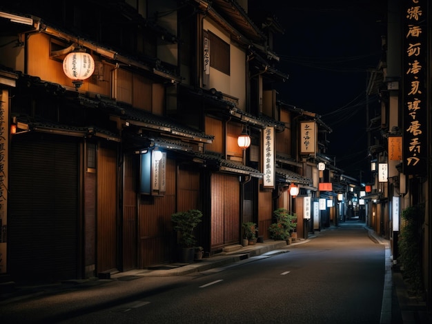 japanese street at night