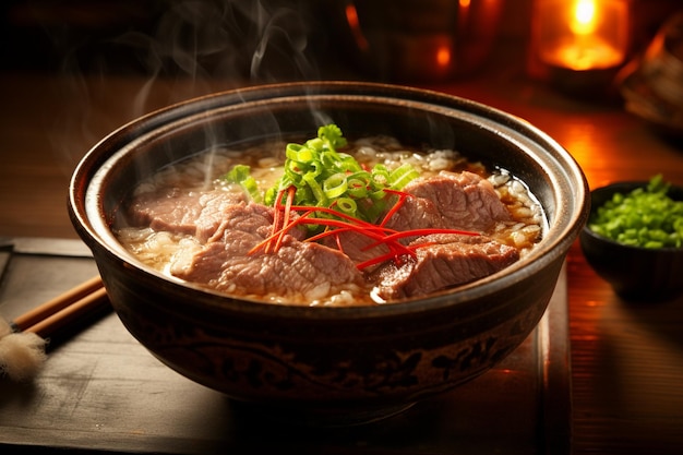 Japanese sukiyaki with beef