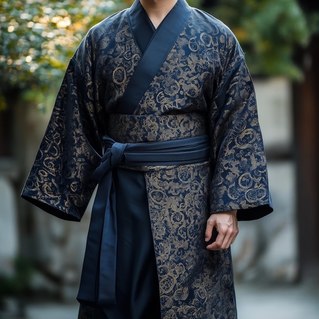 Photo japanese woman in traditional kimono walking in the streets of kyoto