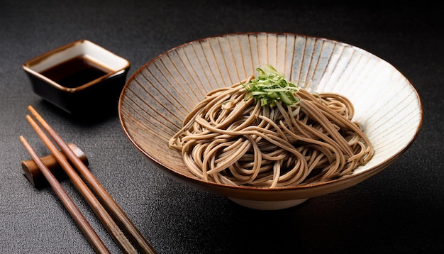 Photo japanese zaru soba noodles ai generated