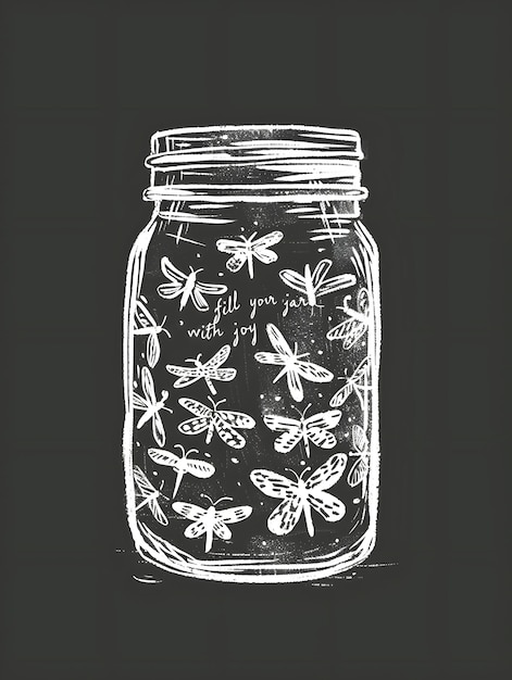 Photo a jar of butterflies with butterflies on it that says quot natural quot