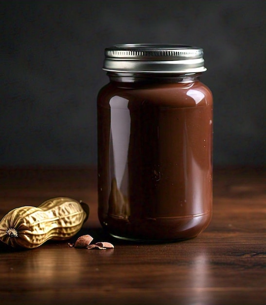 a jar of chocolate with a piece of paper in it that says quot gluten quot on it