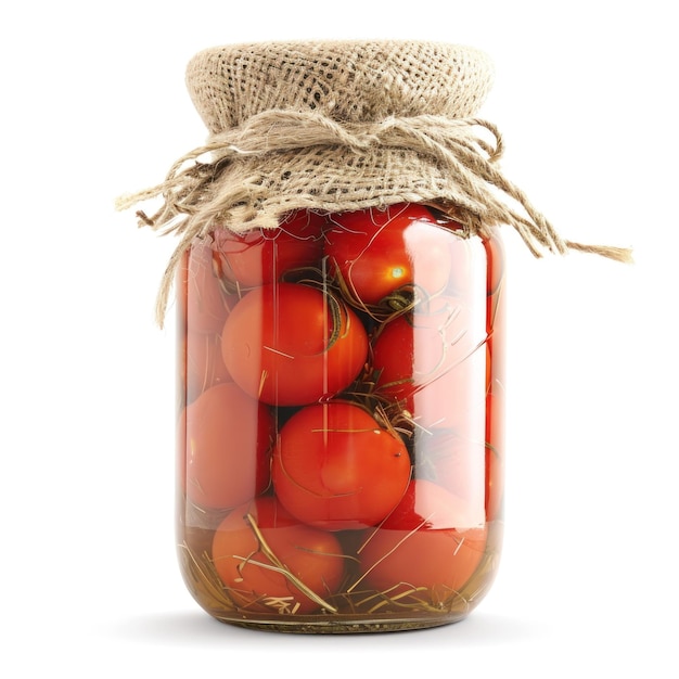 Jar Filled With Tomatoes on Table