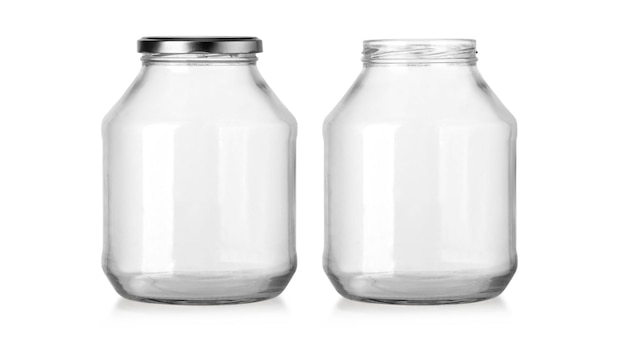 Jar glass bottle isolated