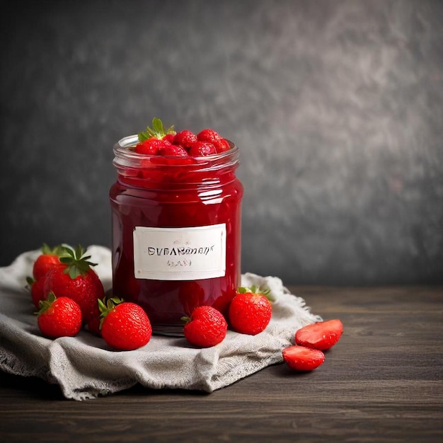 Photo a jar of honey sitting on a napkin with a label that saysoldon it