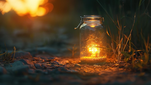 A Jar of Light in the Dusk