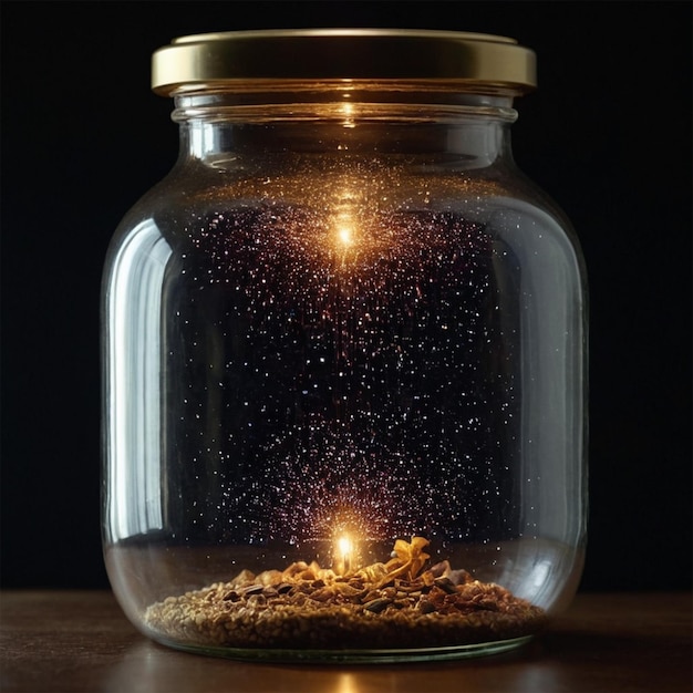 Photo a jar with a candle in it that says starfish on it