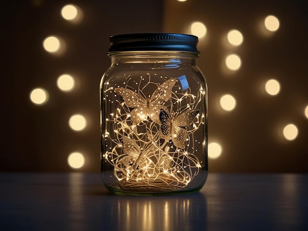 a jar with a glass lid that says quot star quot on it