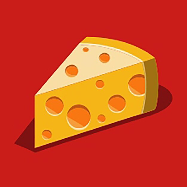 Jarlsberg cheese food vector illustration