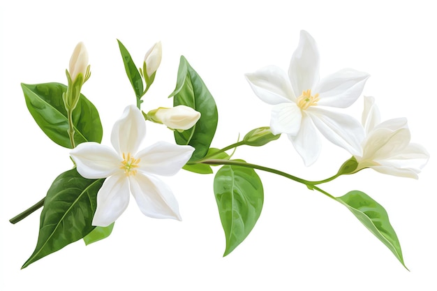 Jasmine flower plant element realistic