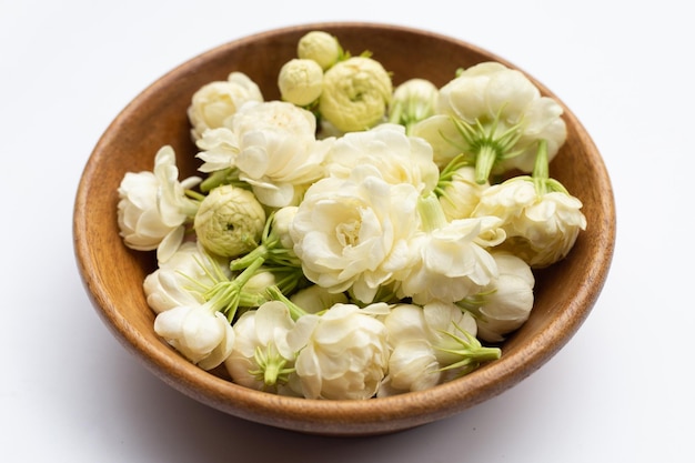 Jasmine flower on white background