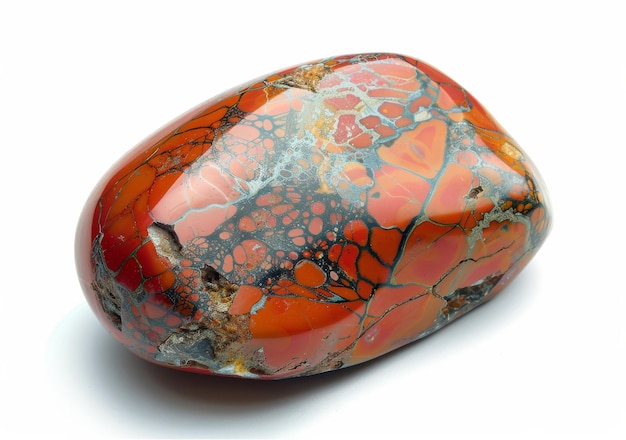 Jasper Gemstone On White Background