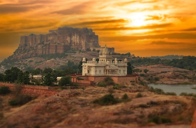 Jaswant Thada is a cenotaph located in Jodhpur in the Indian state of Rajasthan Jaisalmer Fort is Tilt shift lens situated in the city of Jaisalmer in the Indian state of Rajasthan