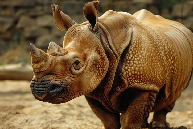 Javan Rhino Critically Endangered Species on Red List