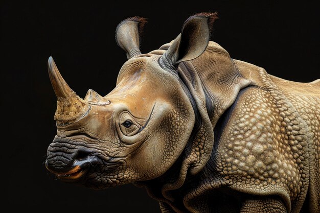 Photo javan rhino critically endangered species on red list